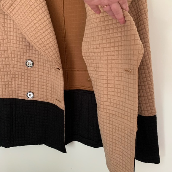THML - Pierina Textured Color Block Waffle Peacoat - Picture 6 of 8
